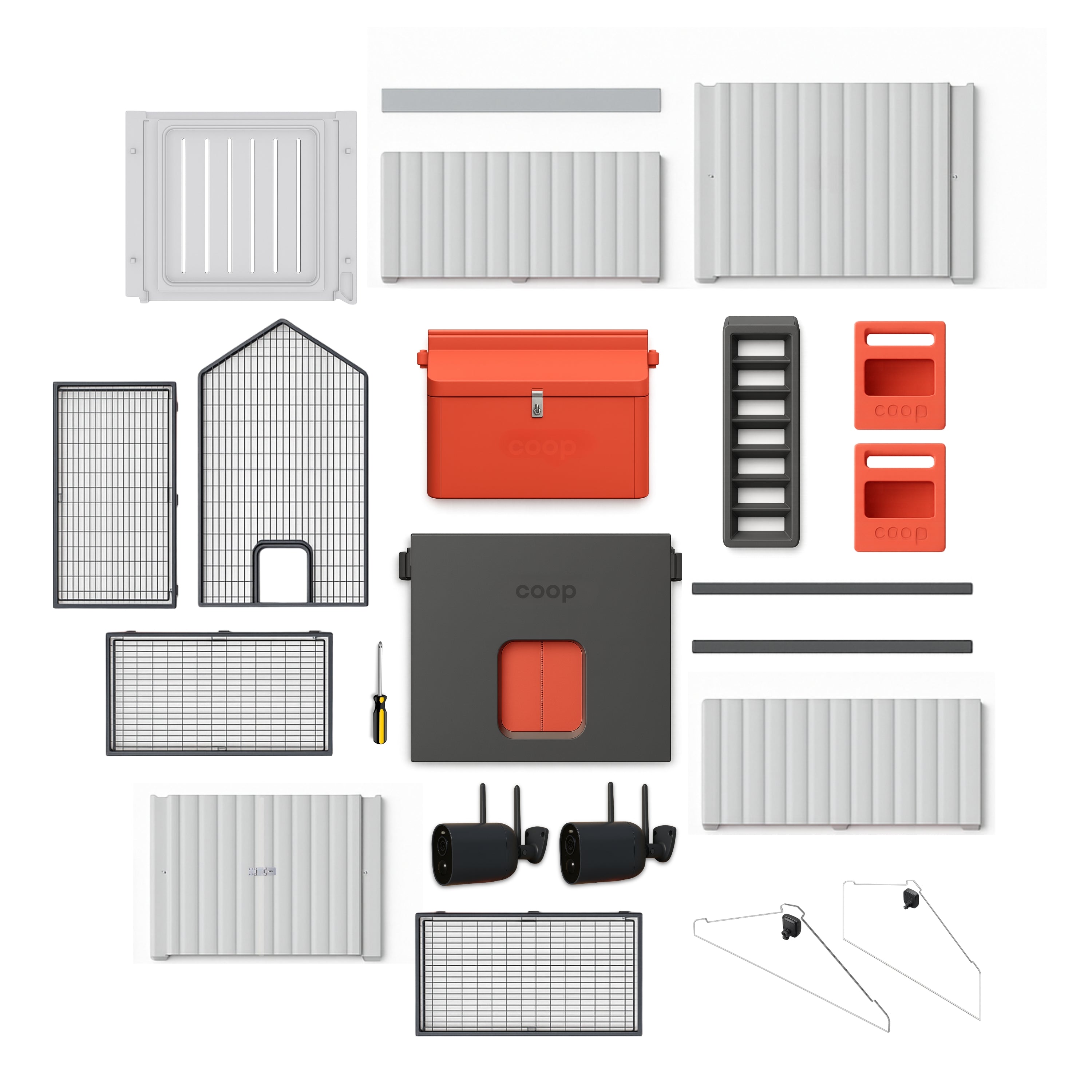 Parts of backyard DIY chicken Coop