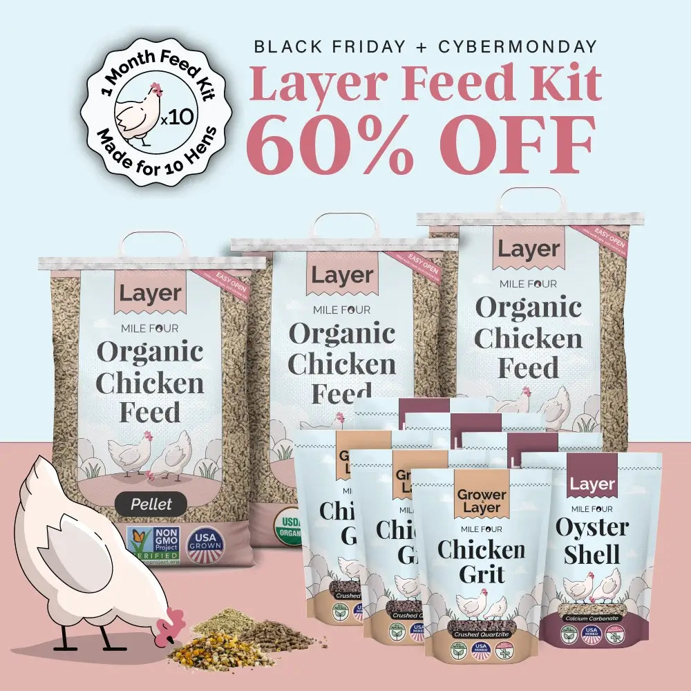 Layer Chicken Feed Kit, Chicken Feed Kit, Chicken Kit, Organic Feed Kit, Month Supply of Chicken Feed, Grit, Scratch, Oyster Shell, Chicken Feed Bundle, Best Chicken Feed, Black Friday Deals