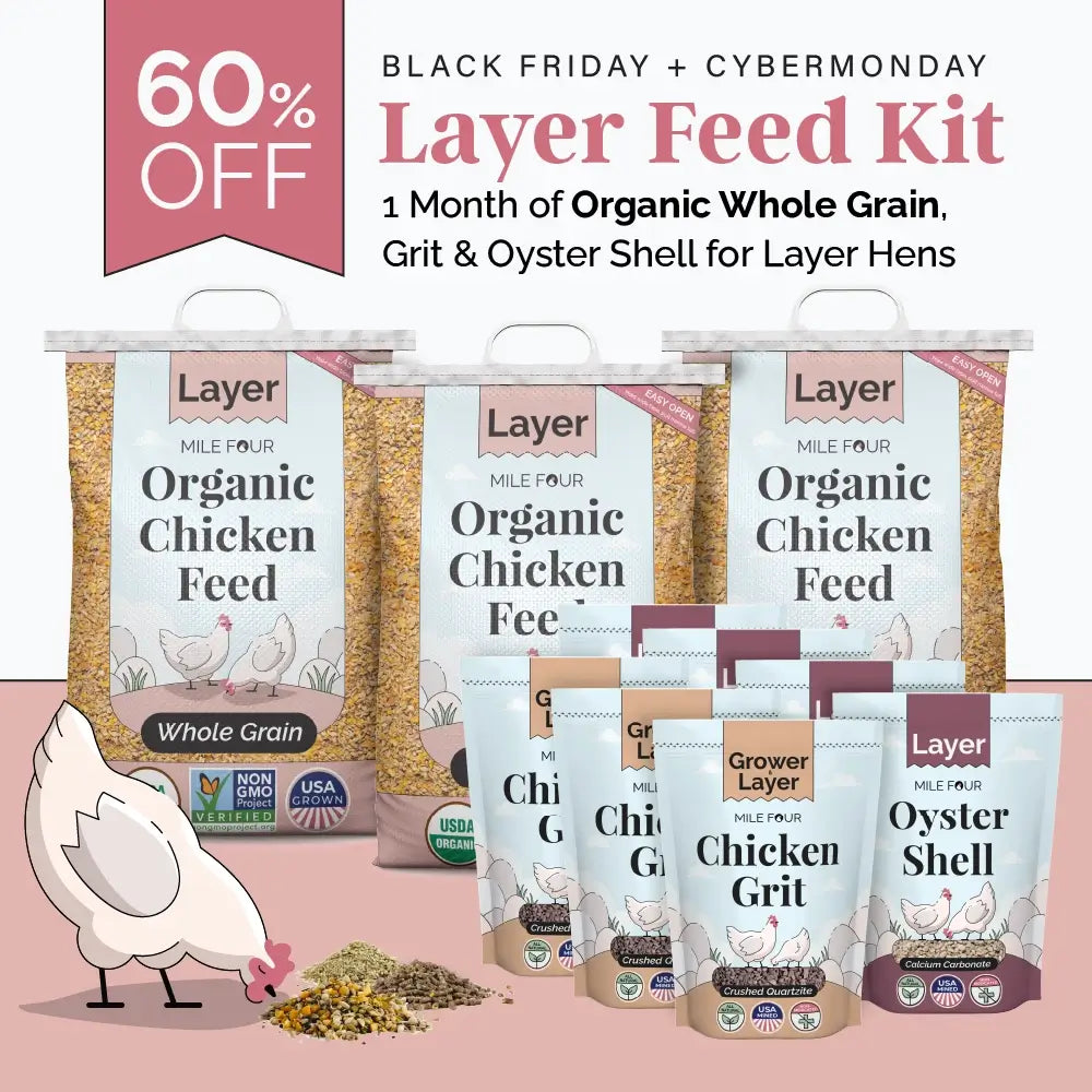 Layer Chicken Feed Kit, Chicken Feed Kit, Chicken Kit, Organic Feed Kit, Month Supply of Chicken Feed, Grit, Scratch, Oyster Shell, Chicken Feed Bundle, Best Chicken Feed