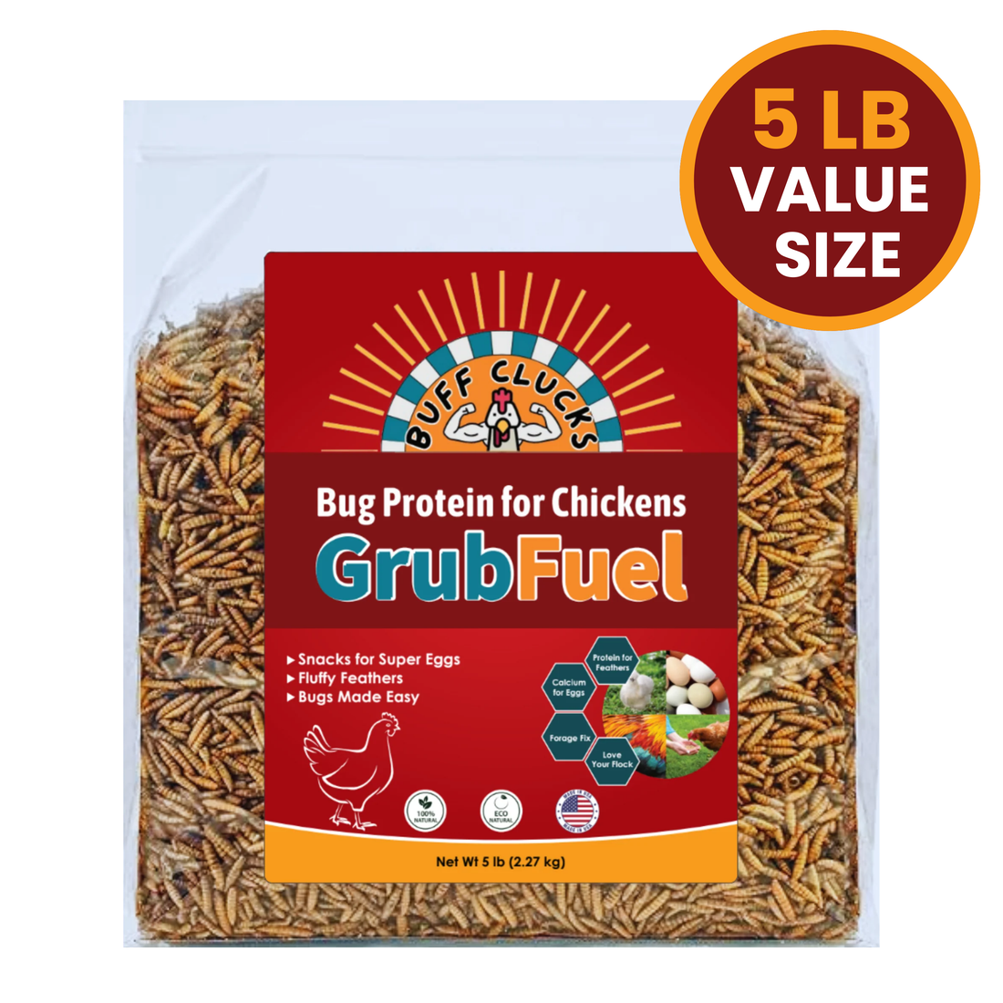 GrubFuel - Black Soldier Fly Larvae for Chickens