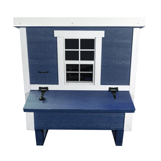 Chicken Coop, Medium Sized Coop for 10 chickens, Blue Painted Chicken Coop, Wooden Chicken Coop, DIY Chicken Coop, USA Made Chicken Coop, Assemble Chicken Coop,