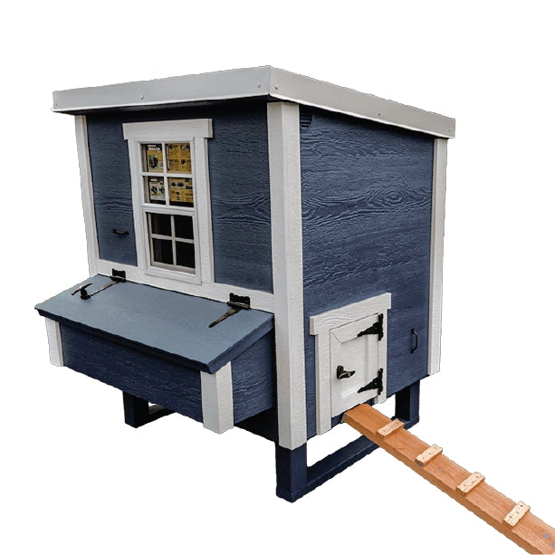 Chicken Coop, Medium Sized Coop for 10 chickens, Blue Painted Chicken Coop, Wooden Chicken Coop, DIY Chicken Coop, USA Made Chicken Coop, Assemble Chicken Coop,