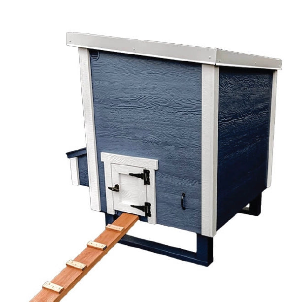 Chicken Coop, Medium Sized Coop for 10 chickens, Blue Painted Chicken Coop, Wooden Chicken Coop, DIY Chicken Coop, USA Made Chicken Coop, Assemble Chicken Coop,