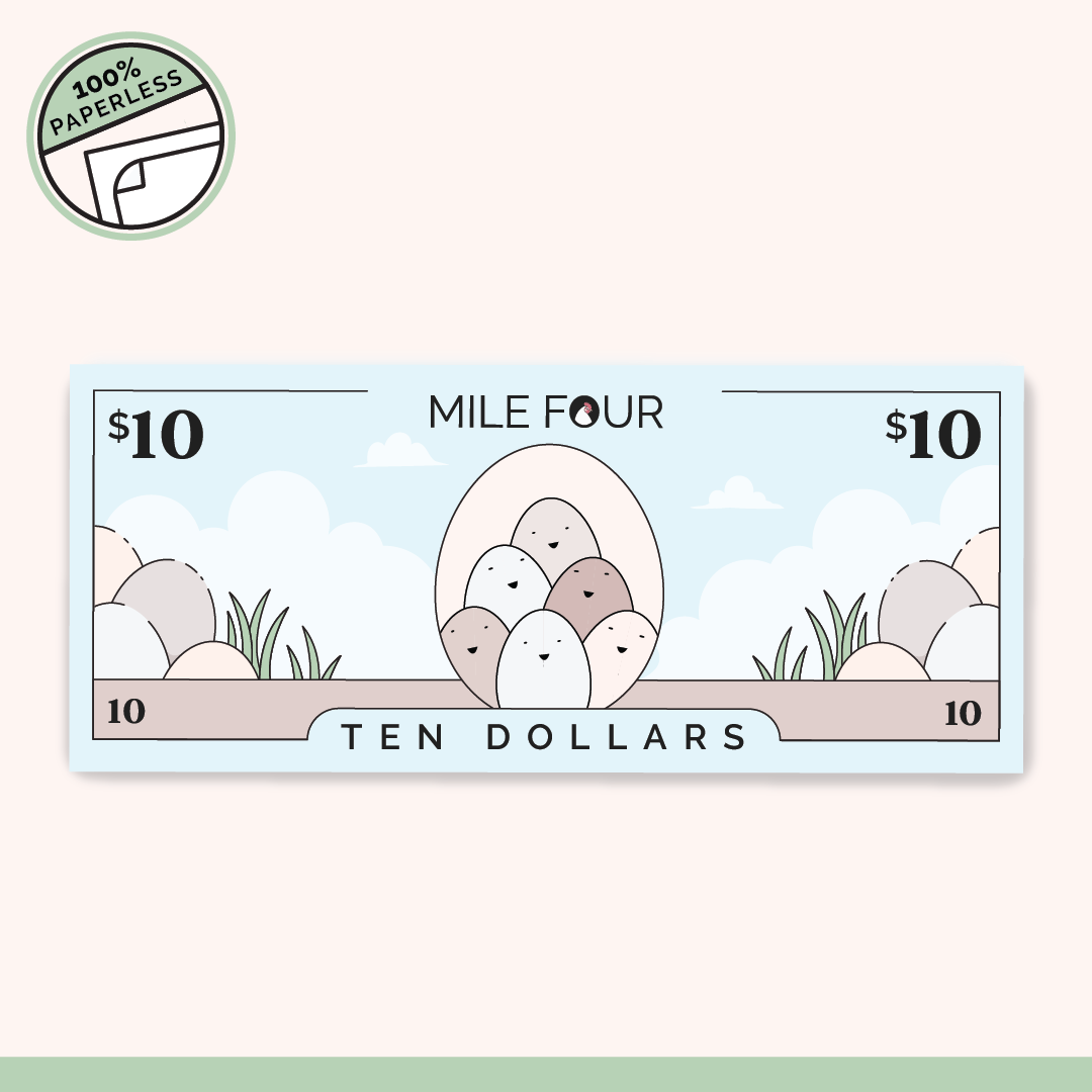 Organic Chicken Feed, Mile Four Feed, Chicken Feed, Gift Card