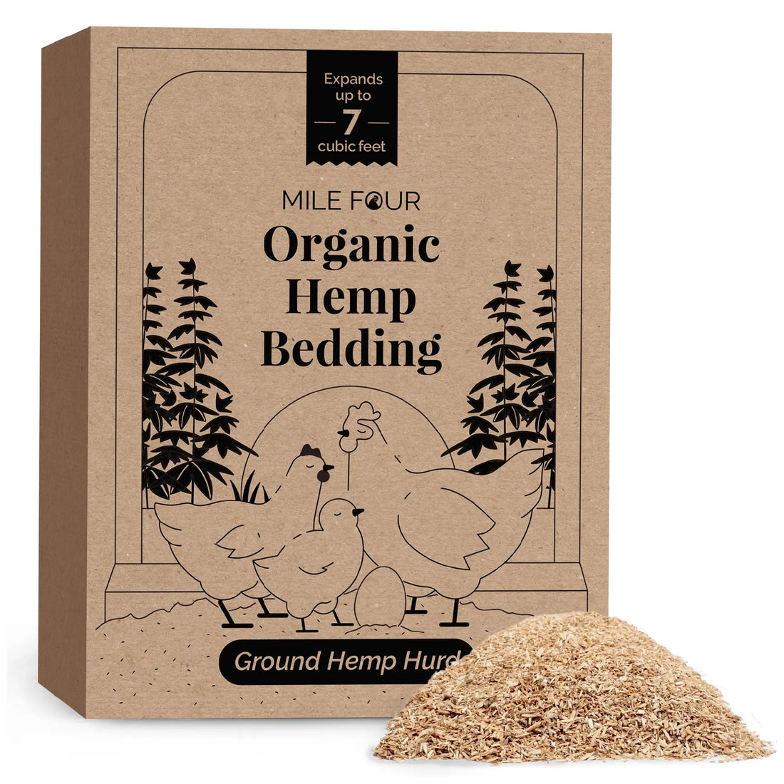 mile four hemp bedding for chickens, hemp bedding, hemp bedding for chicken coop bulk, hemp bedding for chicken coop, hemp animal bedding, eco friendly bedding, hemp pet bedding
