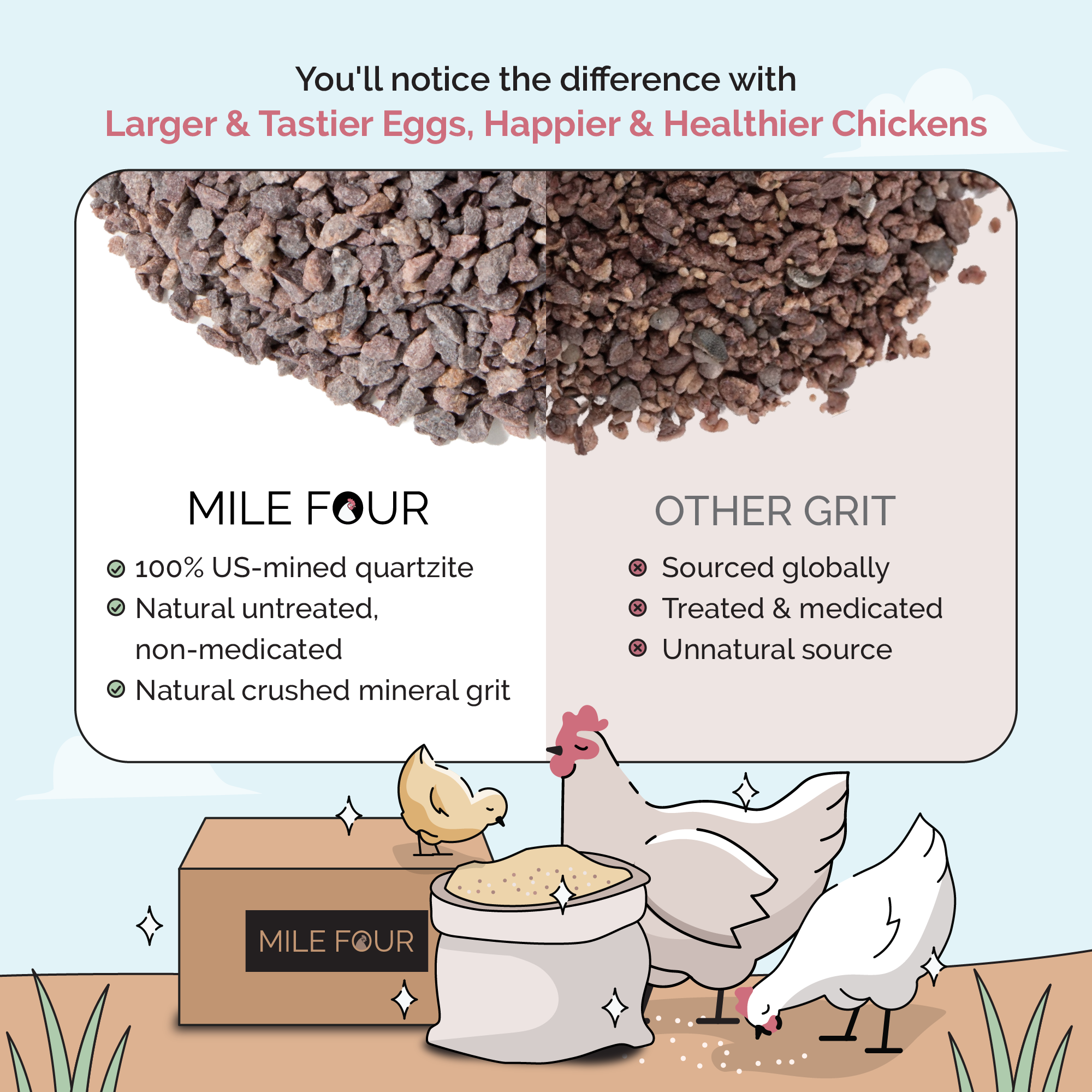 Chicken Grit + Oyster Shell | Layer & Grower Supplements