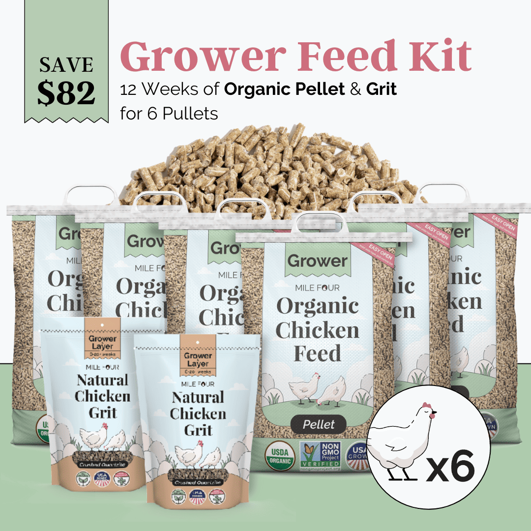 Mile Four Organic Grower Bundle Pellet, Grower Feed Kit