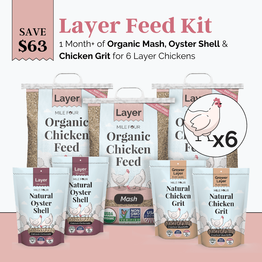 Layer Chicken Feed Kit, Chicken Feed Kit, Chicken Kit, Organic Feed Kit, Month Supply of Chicken Feed, Grit, Scratch, Oyster Shell, Chicken Feed Bundle, Best Chicken Feed