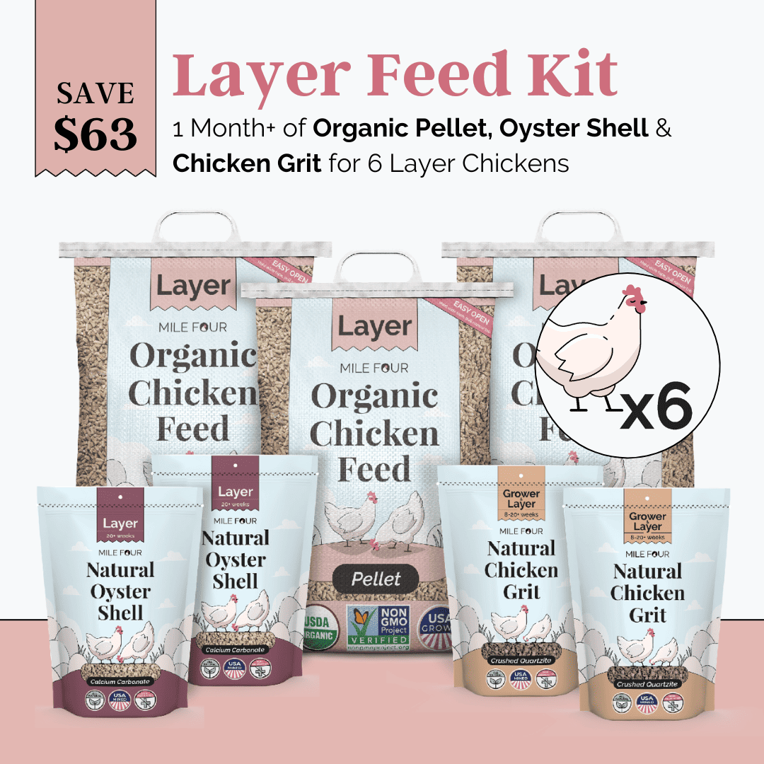 Layer Chicken Feed Kit, Chicken Feed Kit, Chicken Kit, Organic Feed Kit, Month Supply of Chicken Feed, Grit, Scratch, Oyster Shell, Chicken Feed Bundle, Best Chicken Feed