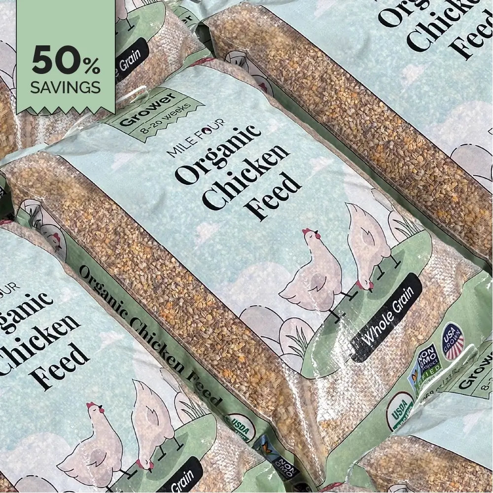 Buy Bulk Organic Chicken Feed | Save 75%+ Full Pallet Fresh Feed
