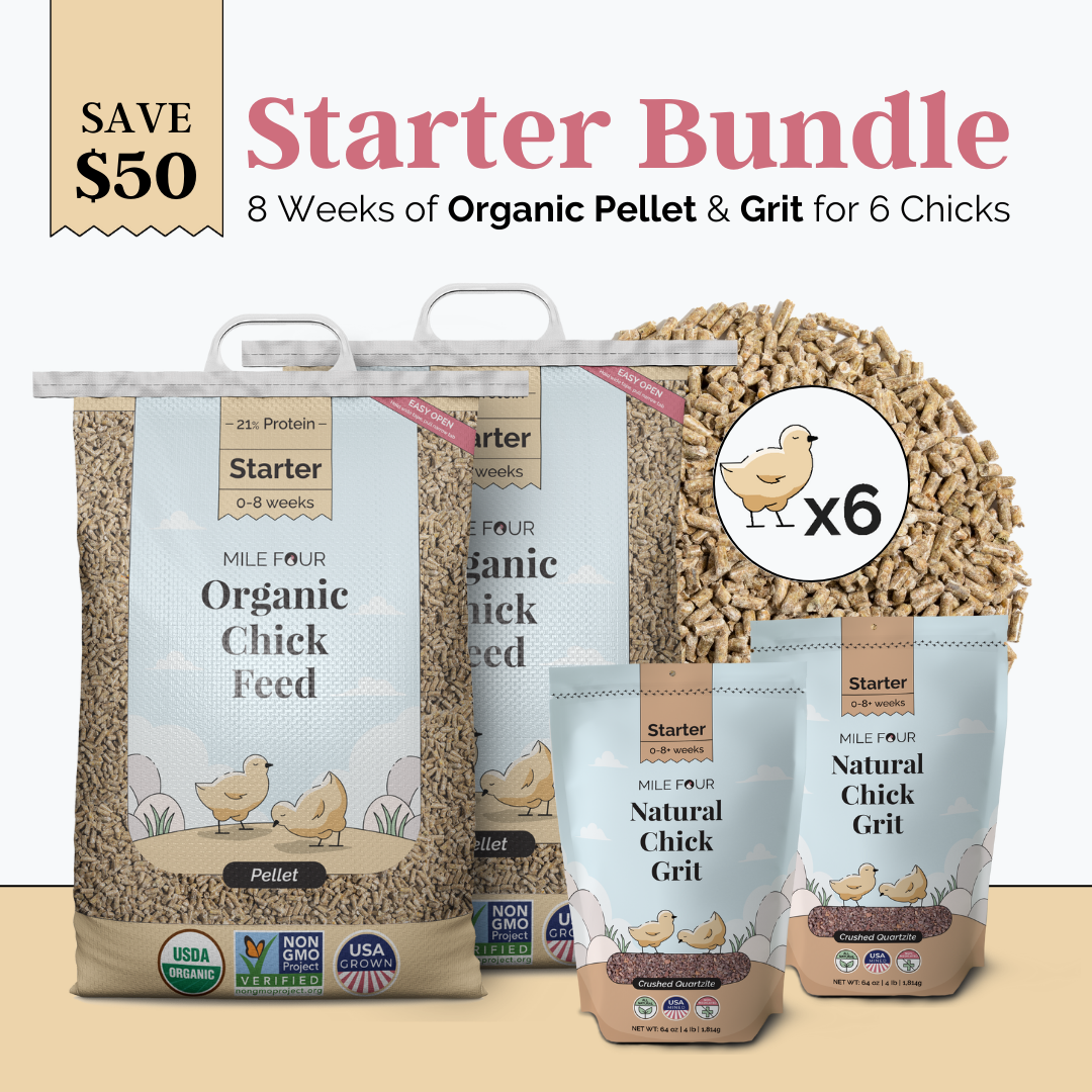 Starter &amp; Chick Chicken Kit | 2 Month Supply of Feed &amp; Grit | Non-GMO