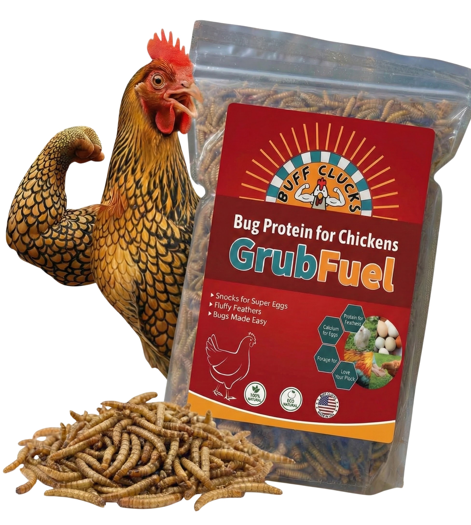 GrubFuel - Black Soldier Fly Larvae for Chickens