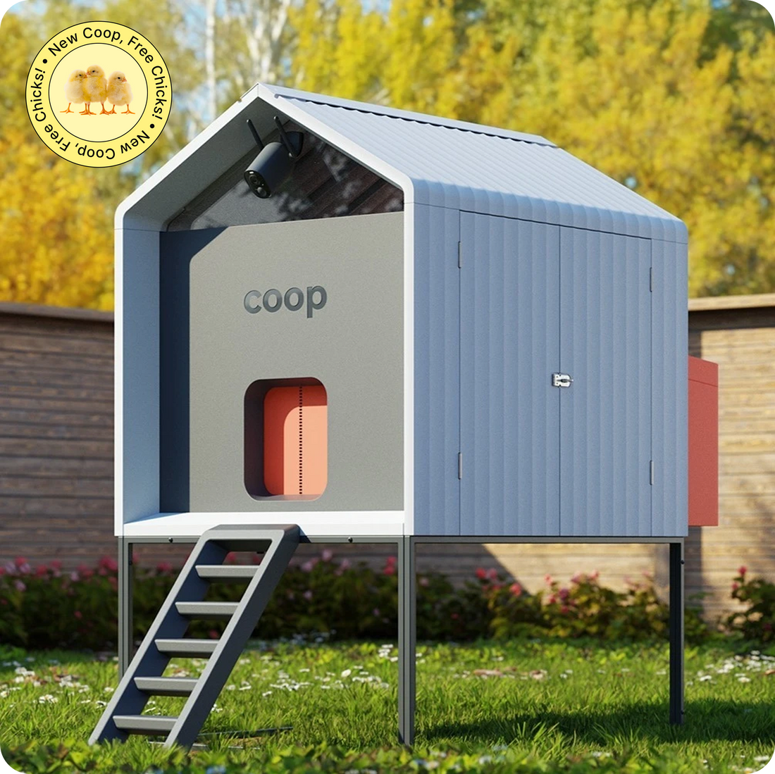 The Smart Coop, The Smart Coop Base, Smart Chicken Coop, AI Chicken Coop, Automated Chicken Coop, Smart Chicken Coop