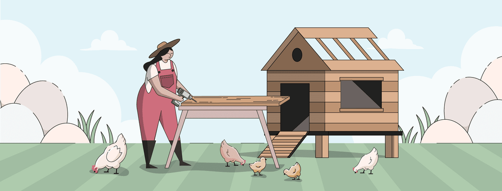 chicken coop cartoon