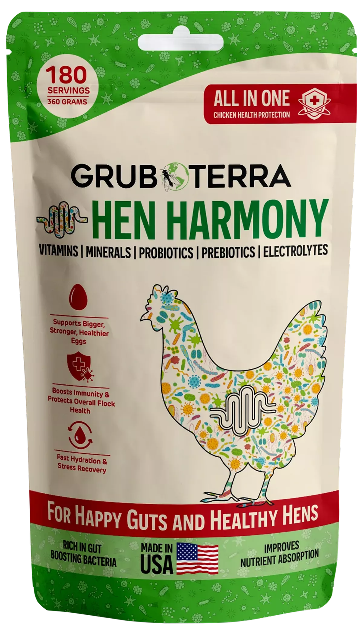Hen Harmony Chicken Supplement for Hydration, Gut Health &amp; Flock Support