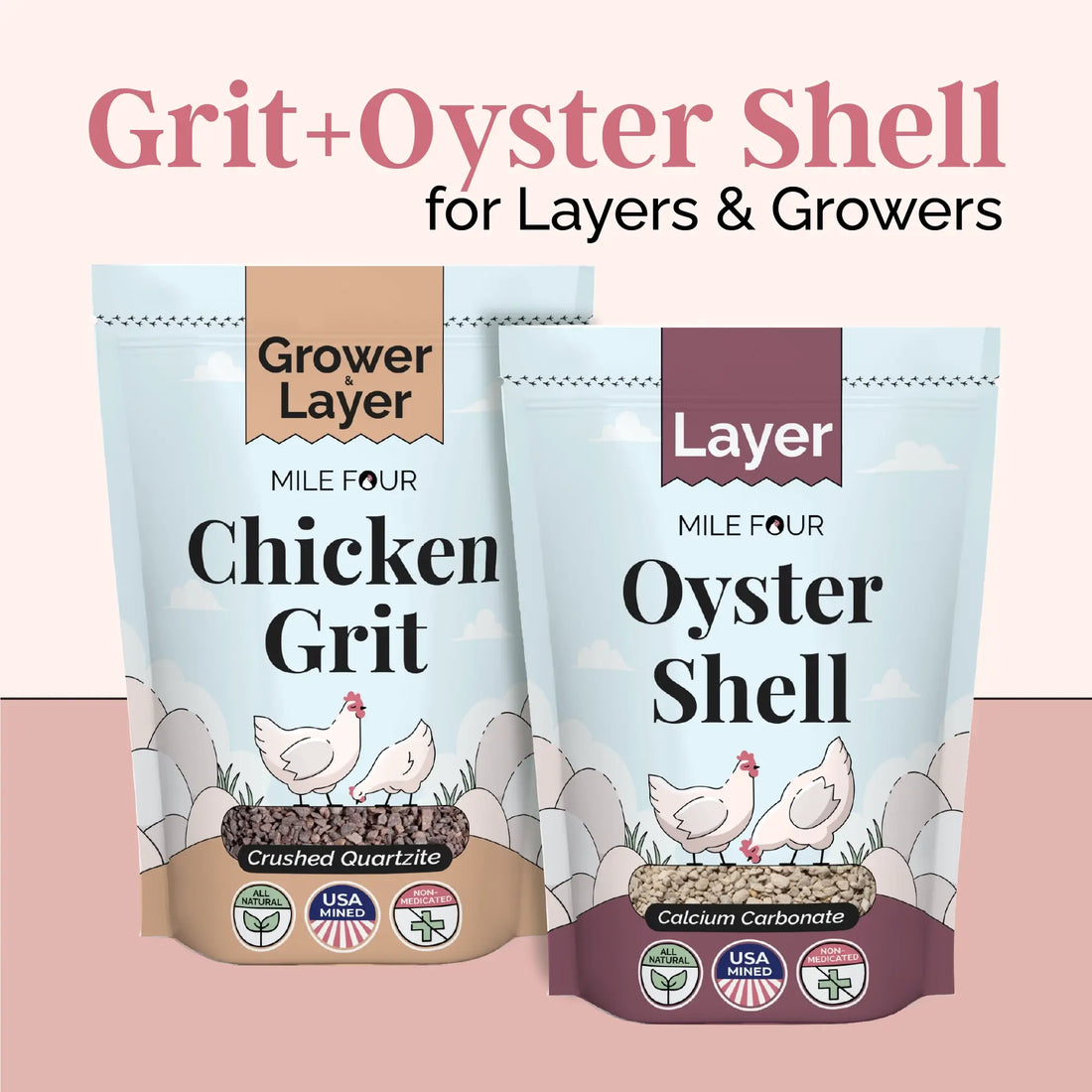 Chicken Grit + Oyster Shell | Layer &amp; Grower Supplements