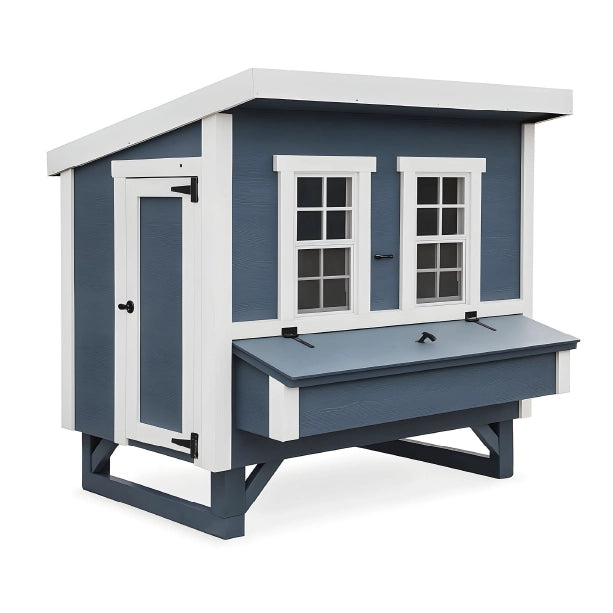 Chicken Coop, Large Sized Coop for 15 chickens, Blue Painted Chicken Coop, Wooden Chicken Coop, DIY Chicken Coop, USA Made Chicken Coop, Assemble Chicken Coop, 