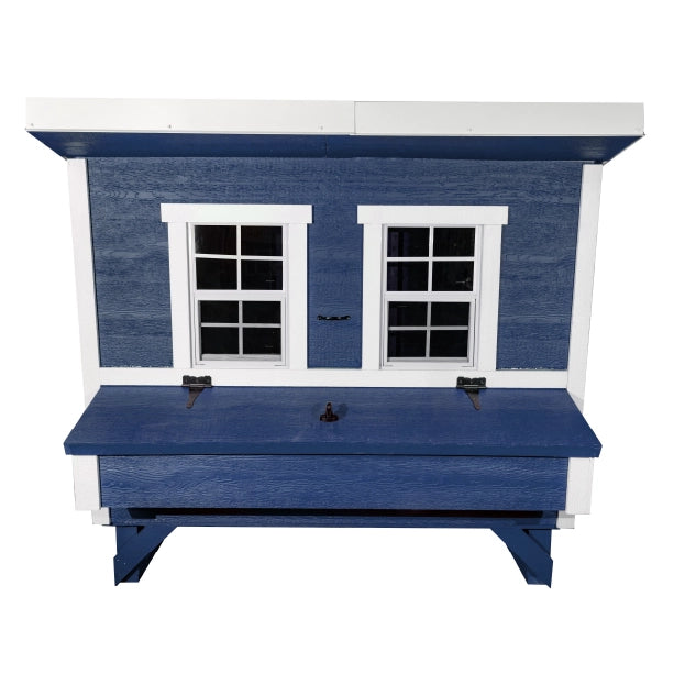 Chicken Coop, Large Sized Coop for 15 chickens, Blue Painted Chicken Coop, Wooden Chicken Coop, DIY Chicken Coop, USA Made Chicken Coop, Assemble Chicken Coop, 