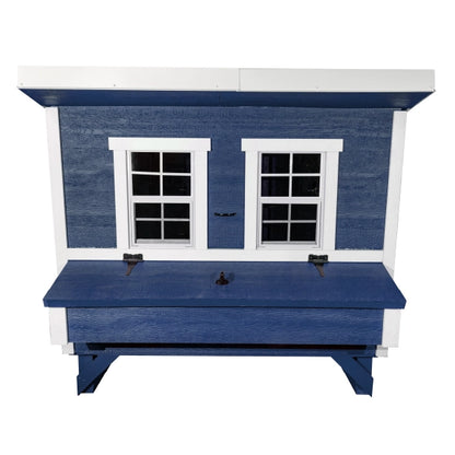 Chicken Coop, Large Sized Coop for 15 chickens, Blue Painted Chicken Coop, Wooden Chicken Coop, DIY Chicken Coop, USA Made Chicken Coop, Assemble Chicken Coop, 