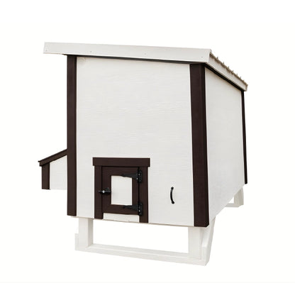 Chicken Coop, Large Sized Coop for 15 chickens, White Painted Chicken Coop, Wooden Chicken Coop, DIY Chicken Coop, USA Made Chicken Coop, Assemble Chicken Coop, 