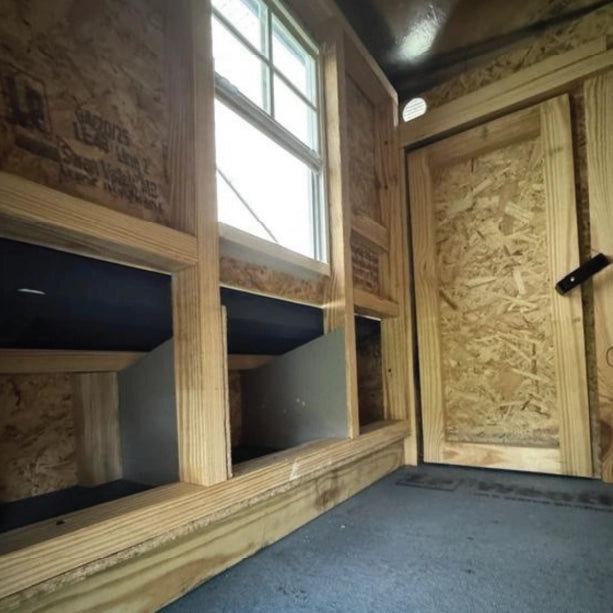 Chicken Coop, Medium Sized Coop for 10 chickens, White Painted Chicken Coop, Wooden Chicken Coop, DIY Chicken Coop, USA Made Chicken Coop, Assemble Chicken Coop, 