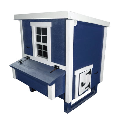 Chicken Coop, Medium Sized Coop for 10 chickens, Blue Painted Chicken Coop, Wooden Chicken Coop, DIY Chicken Coop, USA Made Chicken Coop, Assemble Chicken Coop, 
