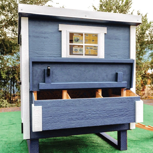 Chicken Coop, Medium Sized Coop for 10 chickens, Blue Painted Chicken Coop, Wooden Chicken Coop, DIY Chicken Coop, USA Made Chicken Coop, Assemble Chicken Coop, 