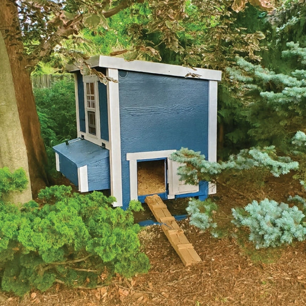 Chicken Coop, Medium Sized Coop for 10 chickens, Blue Painted Chicken Coop, Wooden Chicken Coop, DIY Chicken Coop, USA Made Chicken Coop, Assemble Chicken Coop, 