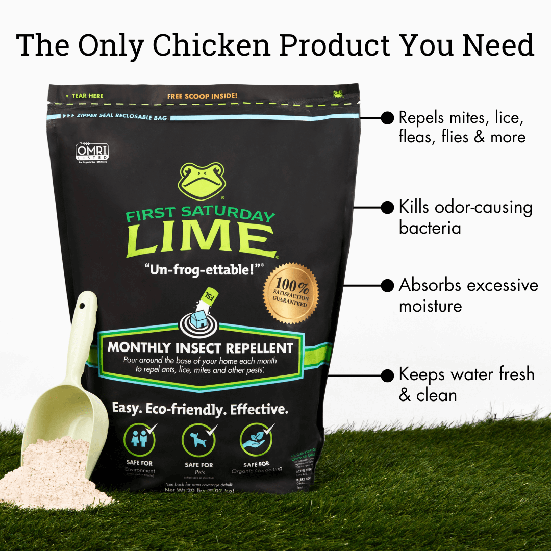 Natural Insect Repellent for Chicken Coops, Chicken Mites Repellent, Coop Protection, Chicken Mite Powder, Organic Coop Repellent, First Saturday Lime