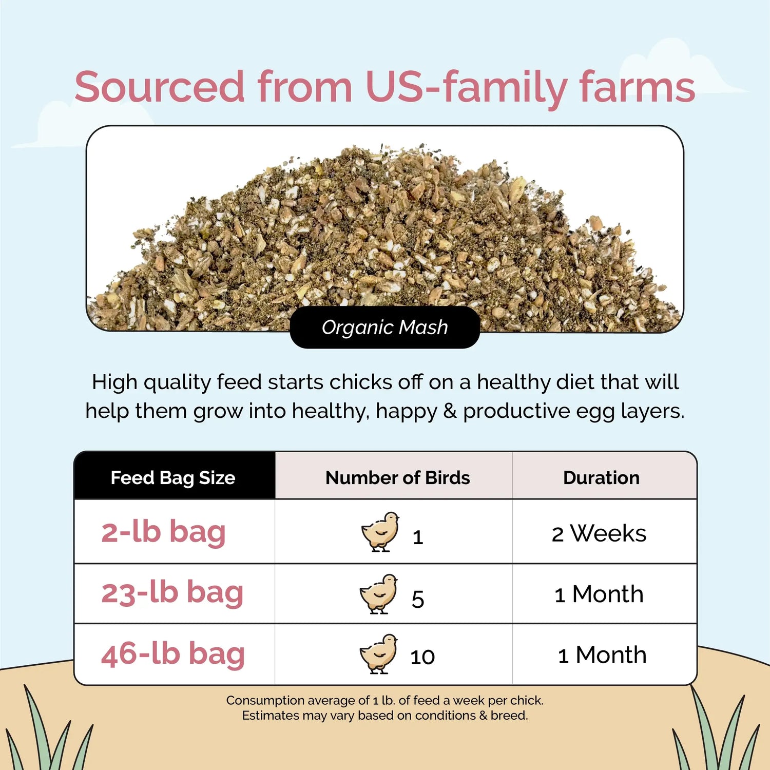Chick Feed Starter Pack | Organic Starter Feed + Starter Grit