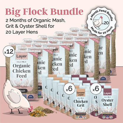 Layer Chicken Feed Kit, Chicken Feed Kit, Chicken Kit, Organic Feed Kit, Month Supply of Chicken Feed, Grit, Scratch, Oyster Shell, Chicken Feed Bundle, Best Chicken Feed 