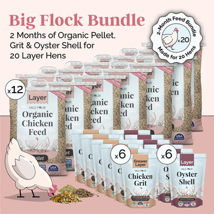 Layer Chicken Feed Kit, Chicken Feed Kit, Chicken Kit, Organic Feed Kit, Month Supply of Chicken Feed, Grit, Scratch, Oyster Shell, Chicken Feed Bundle, Best Chicken Feed 