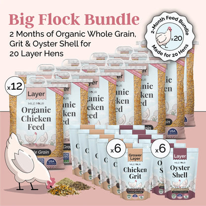 Layer Chicken Feed Kit, Chicken Feed Kit, Chicken Kit, Organic Feed Kit, Month Supply of Chicken Feed, Grit, Scratch, Oyster Shell, Chicken Feed Bundle, Best Chicken Feed 