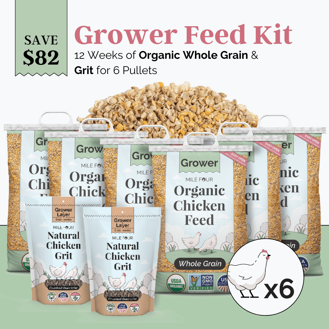 Mile Four Grower Bundle Whole Grain, Grower Feed Kit 