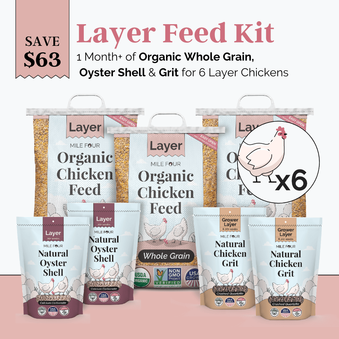 Layer Chicken Feed Kit, Chicken Feed Kit, Chicken Kit, Organic Feed Kit, Month Supply of Chicken Feed, Grit, Scratch, Oyster Shell, Chicken Feed Bundle, Best Chicken Feed 