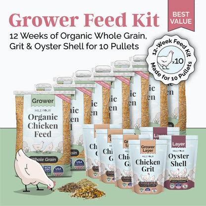 Mile Four Grower Bundle Whole Grain, Grower Feed Kit 
