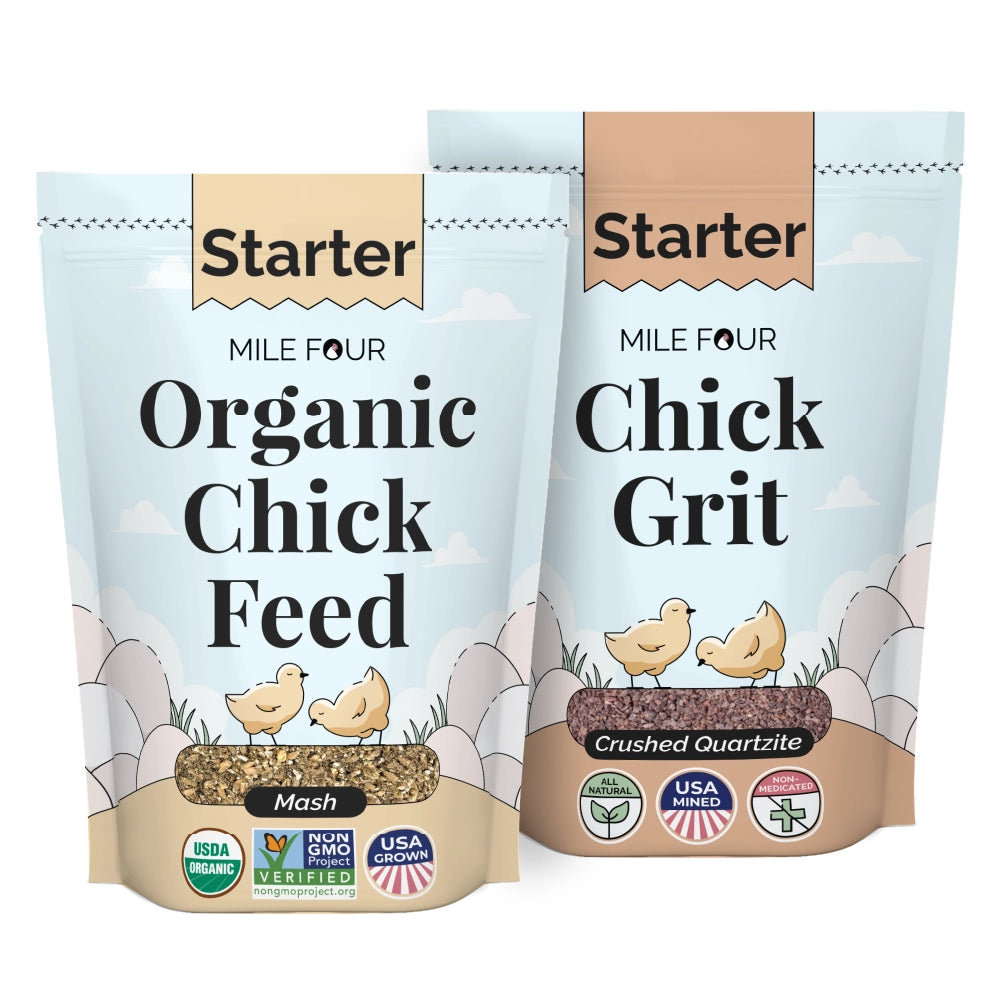 Chick Feed Starter Pack | Organic Starter Feed + Starter Grit