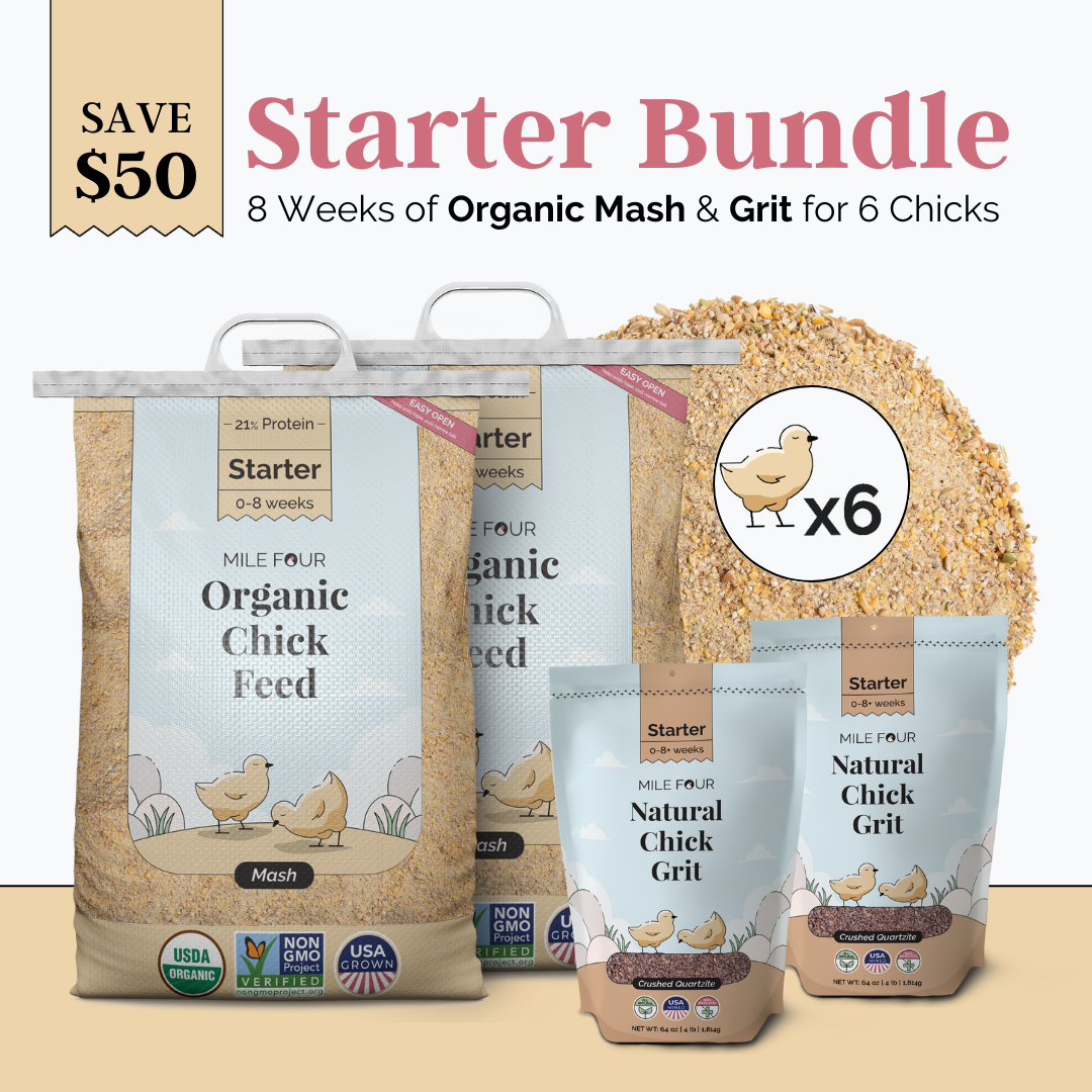 Starter &amp; Chick Chicken Kit | 2 Month Supply of Feed &amp; Grit | Non-GMO