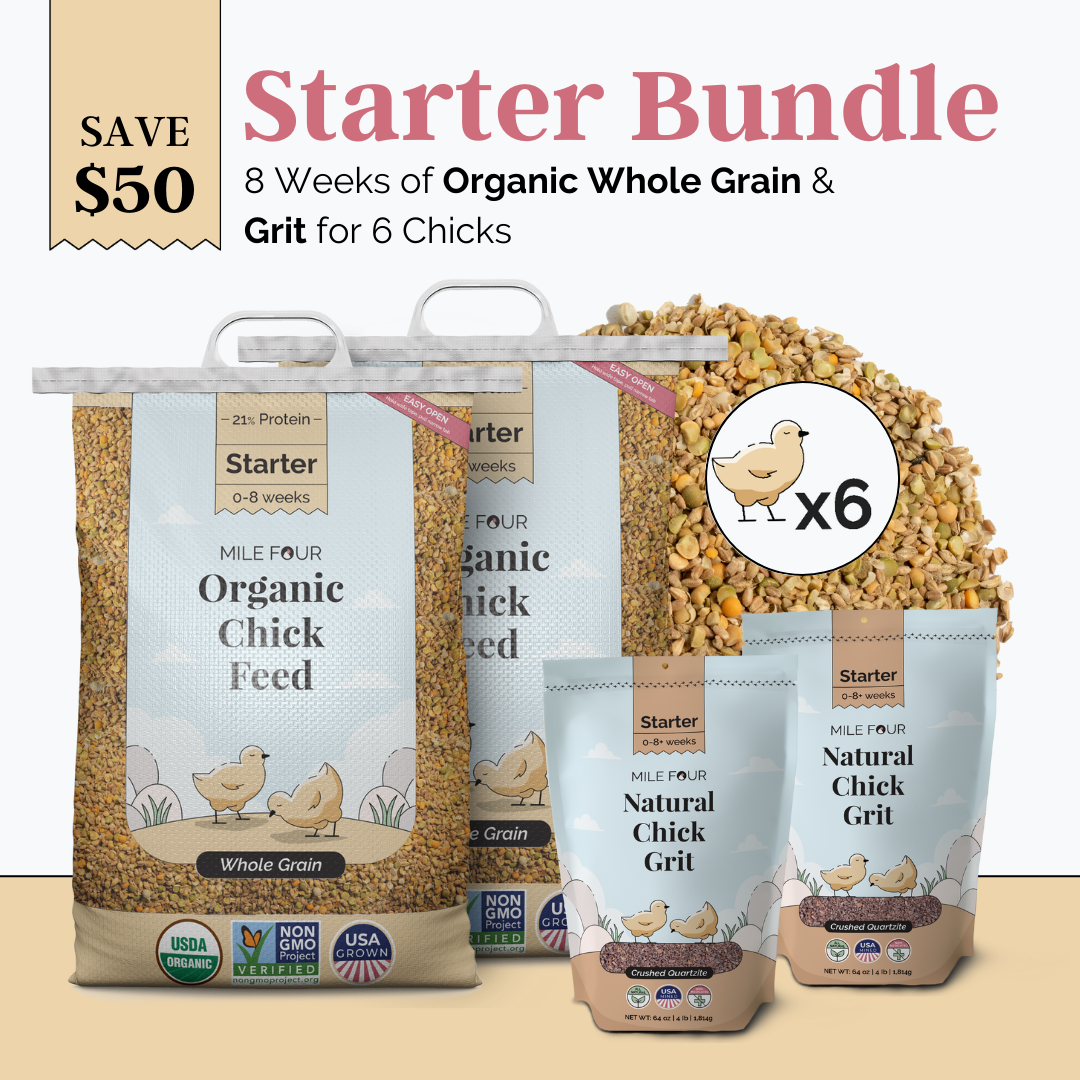 Starter &amp; Chick Chicken Kit | 2 Month Supply of Feed &amp; Grit | Non-GMO