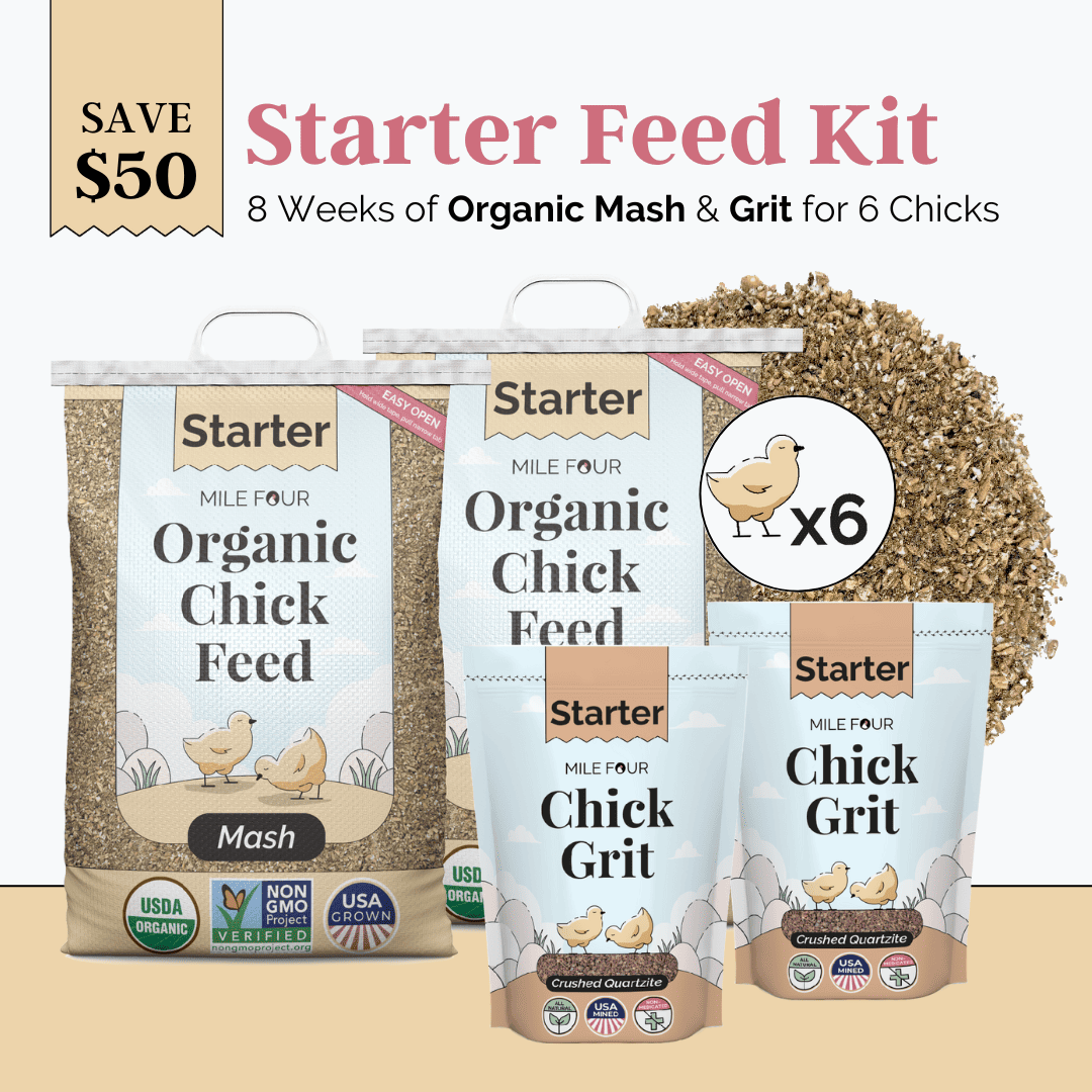 Starter &amp; Chick Chicken Kit | 2 Month Supply of Feed &amp; Grit | Non-GMO