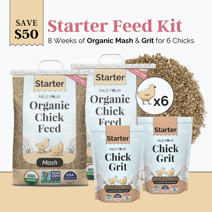 Starter &amp; Chick Chicken Kit | 2 Month Supply of Feed &amp; Grit | Non-GMO