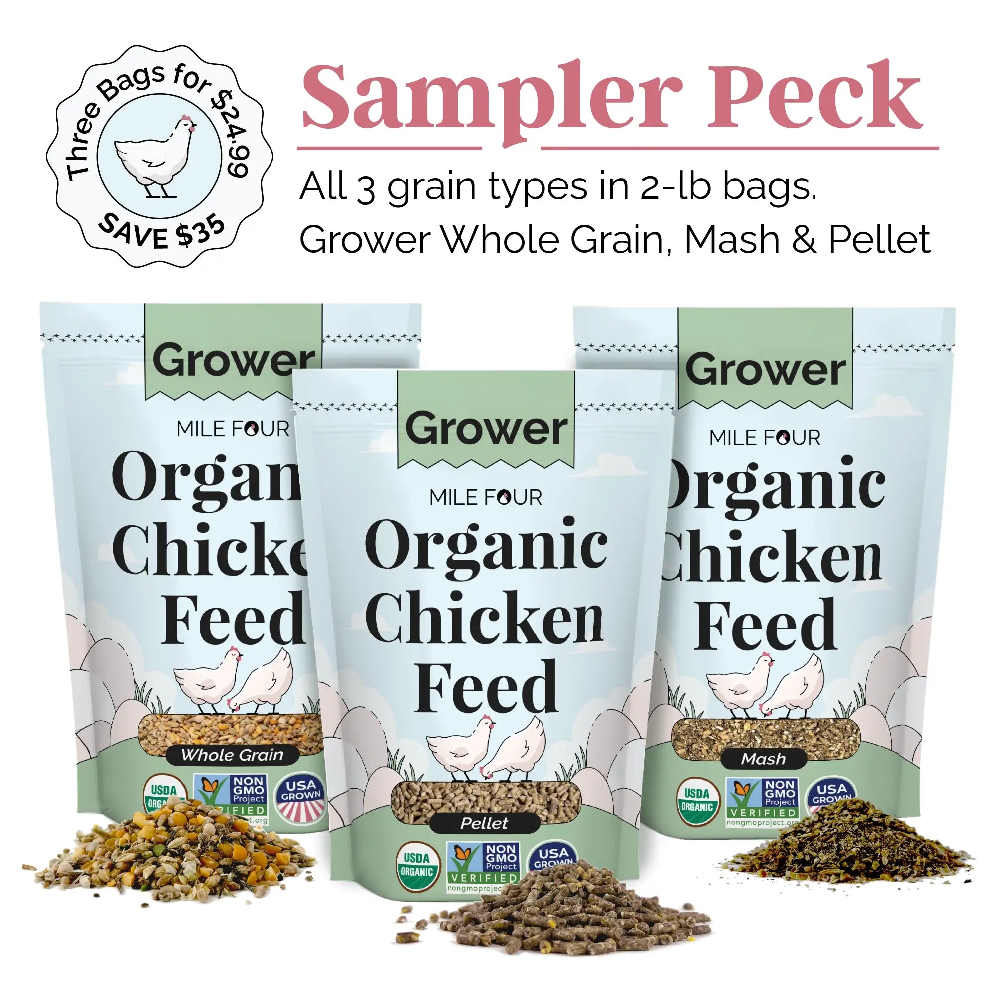 Buy Organic Grower Chicken Feed | Best Organic Grower Feed | Non-GMO 