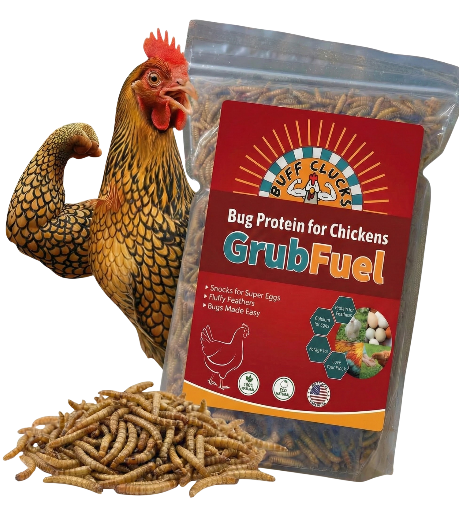 GrubFuel - Black Soldier Fly Larvae for Chickens